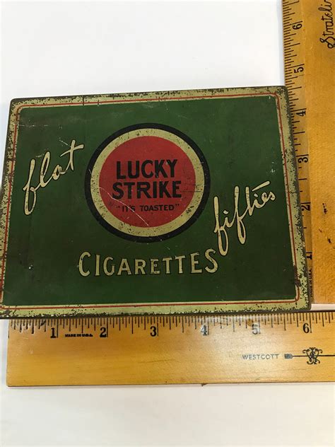 lucky strike metal box|lucky strikes cigarette box.